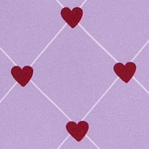 Jacob Alexander Men's Happy Valentine's Day Grid Hearts Pattern Regular Length Neck Tie in Saudi Arabia