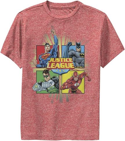 DC Comics Justice League Top Four Boys Short Sleeve Tee Shirt in Saudi Arabia