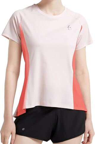 قميص الجري FlipBelt للتمرين، قمصان قصيرة الأكمام للتمرين واليوجا للنساء، ملابس رياضية ماصة للرطوبة، مقاس XS - XL in Kuwait