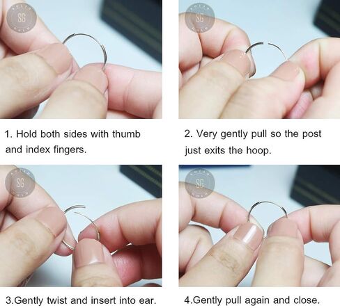 SOLIDGOLD - 14K Real Gold Filled Endless Infinity Hoop Sleeper Earrings 10-40mm | Yellow, Rose & White Gold in Kuwait