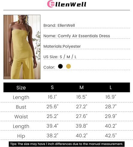 مجموعة سترة نسائية مثيرة من ELLENWELL بدون حمالات بدون أكتاف وسروال واسع الساق in Kuwait