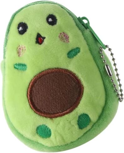 Green Plush Purses Fashion Children Small Coin Purse Cute Avocado Plush Purses Kids Key Case Bag Money Pouch for Women Boys Girls Mini Handbag, Accessories in Saudi Arabia