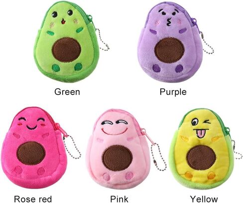 Green Plush Purses Fashion Children Small Coin Purse Cute Avocado Plush Purses Kids Key Case Bag Money Pouch for Women Boys Girls Mini Handbag, Accessories in Saudi Arabia