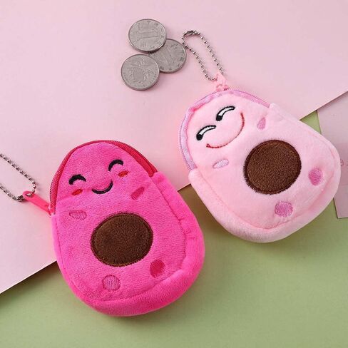 Green Plush Purses Fashion Children Small Coin Purse Cute Avocado Plush Purses Kids Key Case Bag Money Pouch for Women Boys Girls Mini Handbag, Accessories in Saudi Arabia