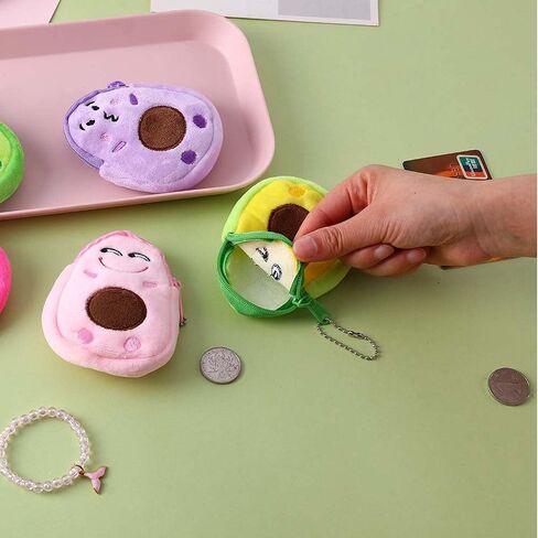 Green Plush Purses Fashion Children Small Coin Purse Cute Avocado Plush Purses Kids Key Case Bag Money Pouch for Women Boys Girls Mini Handbag, Accessories in Saudi Arabia