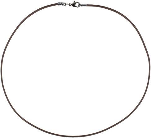 DragonWeave Gunmetal 1.8 ملم قلادة من الجلد البني الناعم in Saudi Arabia