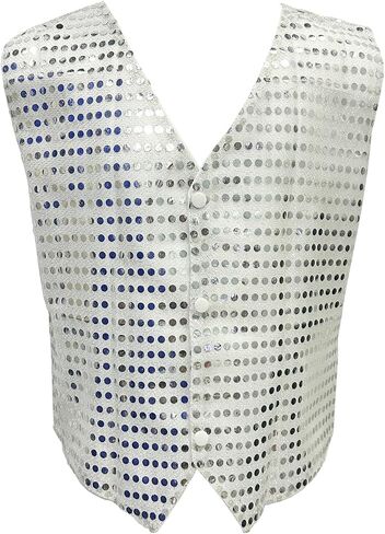 TAIKMD Kids Boys Shiny Sequins Vest Crop Top Dance Jazz Hip Hop Jacket Waistcoat Choir Stage Performance Costume in Kuwait