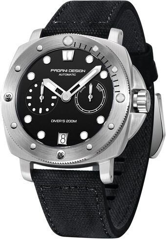 Pagani Design Men's Automatic Mechanical Watch Sports Diving Waterproof Nylon Band Men's Watch Automatic Calendar Sapphire Glass Watch in Saudi Arabia