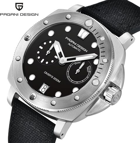 Pagani Design Men's Automatic Mechanical Watch Sports Diving Waterproof Nylon Band Men's Watch Automatic Calendar Sapphire Glass Watch in Saudi Arabia