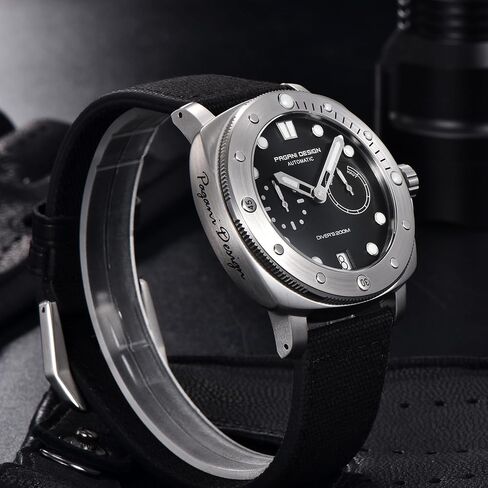 Pagani Design Men's Automatic Mechanical Watch Sports Diving Waterproof Nylon Band Men's Watch Automatic Calendar Sapphire Glass Watch in Saudi Arabia