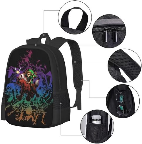 Game Theme Backpack Skyward Sword Backpack Casual Travel Backpack Fashion Laptop Backpack Adventure Game Backpack Casual Daypack Unisex Adventure Game Fan Gift in Saudi Arabia