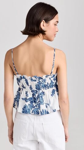 MOON RIVER Women's Floral Print Spaghetti Stap Top in Saudi Arabia