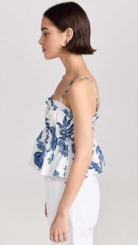 MOON RIVER Women's Floral Print Spaghetti Stap Top in Saudi Arabia