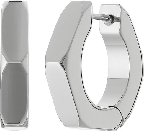 Lavari - Stainless Steel Mano Stud Hoop Earring in Saudi Arabia