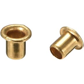 uxcell Hollow Rivet,4mm x 5mm Through Hole Copper Hollow Rivets Grommets Double-sided Circuit Board PCB 100Pcs
