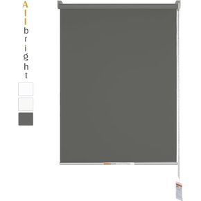 Allbright 100% Blackout Roller Blinds for Windows, UV Protection Roll up and Pull Down Shades for Home Office 30" W×72" H Milk White