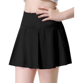 تنورة تنس للفتيات، شورت رياضي للجري للأطفال في سن المراهقة، تنورة جولف عالية الخصر مع جيوب للتمرين الكاجوال in Kuwait