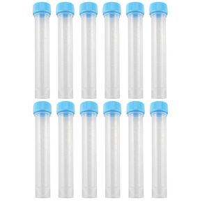 Cryogenic Vial 12PCS 10ml Lab Plastic Frozen Test Tubes Self Standing Vial with Seal Screw Caps Clear Cryovial