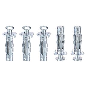 M6x37mm Hollow Wall Anchors - 20 Pack - Good for Hollow Wall Plaster Walls - Carbon Steel Hollow Drywall Anchors Screws, Silver