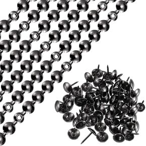 uxcell 6Pcs Upholstery Tacks Strips, 1Meter Glossy Decorative Nail Trims for Sofa Headboard Chair Furniture with Upholstery Nails (11mm Gray)