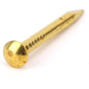 100Pcs Multi-Sizes Brass Nails Brass Tacks Nails Hardware Large Copper Nails for Wooden DIY Decorative Pictures Boxes Household Accessories(10MM)