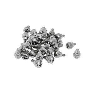 30 Pcs #6-32 Phillips Knurled Head Thumb Screws, PC Case Hard Drive Full Thread Fasteners, 5mm Thread Length (Nickel Plated)