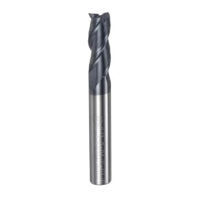 uxcell Carbide Square End Mill, 5/16" Diameter TiAlN Coated 3 Flutes Milling Bit Cutter, for Hardened Steel Stainless Steel Alloy Metal, 5/16" Shank 1" Cut Length 2-1/2" Long HRC55