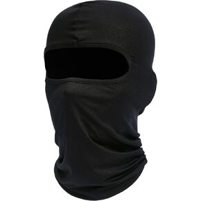 Balaclava Face Mask, Summer Cooling Neck Gaiter, UV Protector Motorcycle Ski Scarf for Men/Women, Black