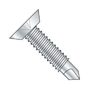 Small Parts 1211KPUMS Steel Self-Drilling Screw, Zinc Plated Finish, Undercut 82 Degree Flat Head, Phillips Drive, #3 Drill Point, #12-24 Thread Size, 11/16" Length (Pack of 50)
