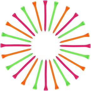 Golf Tees,30pcs Golf Tees 3 1/4 Inch Colorful Golf Tees Wood Professional Natural Golf Tees Bulk Multiple Colors Tall Golf Tees Bulk Reduce Side Spin and Friction