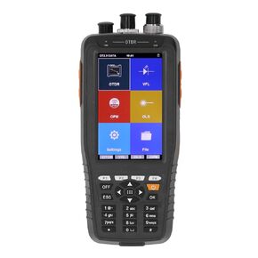 AUA28U 4 in 1 OTDR Optic Fiber Tester Optical Time Domain Reflectometer Visual Fault Locator Optical Power Meter 1550nm 60KM for Testing Ethernet Cable Distance
