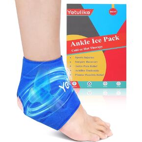Ankle Ice Pack Wrap for Swelling Foot Pain Relief - Ankle Cold Pack Wrap Hot Cold Therapy Ankle Ice Wrap for Sprains, Achilles, Tendonitis