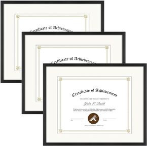 Golden State Art, A1 Aluminum Black Photo Frame with Plexiglass - Swivel Tabs, Sawtooth Hangers, Spring Clips - Metal Wall Poster Frame Collection (3 Pack)