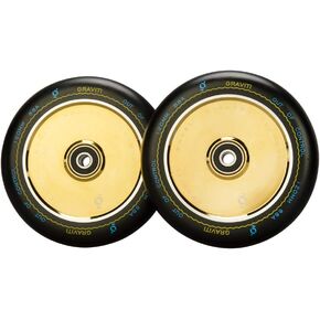 Graviti 1 Pair Pro Stunt Scooter Wheel 120mm Hollow Wheels with Abec 9 Bearings for MGP/Razor/Lucky/Envy/Vokul Scooter (2pcs)