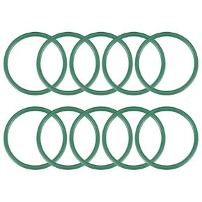 uxcell Fluorine Rubber O-Rings, 35mm OD 28mm ID 3.5mm Width FKM Seal Gasket for Machinery Plumbing, Green, Pack of 10