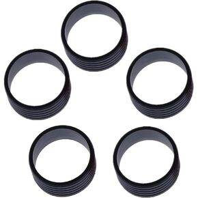 5Pcs Black Tennis Racket Handle Rubber Ring,Tennis Handles Tennis Racquet Band Handle Grip Ring Band Overgrips Baseball Badminton Racket Tennis Racket Grips Accessories