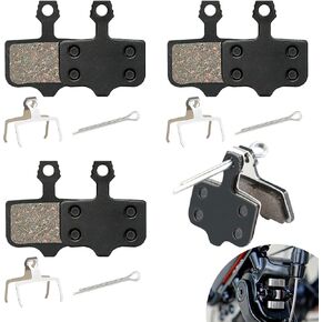 Bike Disc Brake Pads 4 Pairs Compatible with SRAM Avid Elixir E1 E3 E5 E7 E9 CR XO XX DB1 DB3 DB5 Nutt Oil Brake, Copper Fiber Road Bike Mountain Bicycle Brake Pad