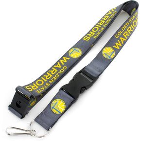 Aminco NBA Golden State Warriors Team Lanyard, Charcoal,One Size