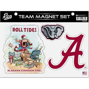 Rico Industries NCAA Alabama Crimson Tide Gary Patterson The Fan Team Magnet Set 8.5" x 11" - Home Décor - Regrigerator, Office, Kitchen