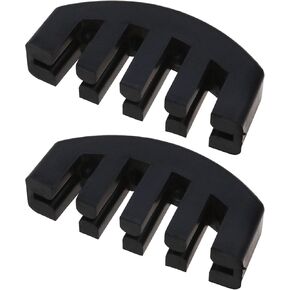 SING F LTD 2pcs Violin Practice Mute Comb Rubber Violin Silencer Reducer Claw Style Violin Sound Hole Reducer Fit for 3/4 and 4/4 Violin Black