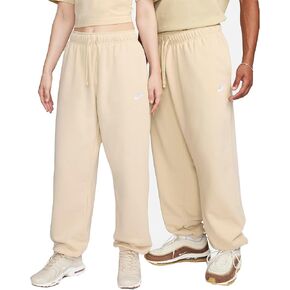 Nike Sportswear Club Fleece Women's Mid-Rise Oversized Sweatpants (US, Alpha, X-Large, Regular, Regular, Sanddrift/White)