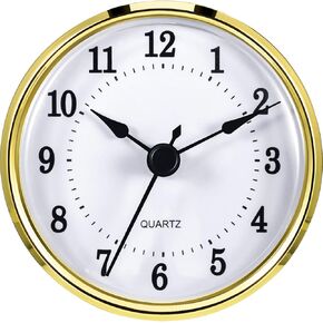 Hicarer 3-1/8 Inch (80 mm) Clock Insert Fit Diameter 3.0 inch (76 mm) Hole (Gold)