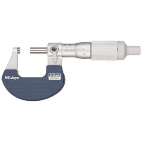 Mitutoyo 102-708 Ratchet Thimble Micrometer, Outside Micrometer, Ratchet Thimble, 25-50mm Range, 0.001mm Graduation, +/-0.002mm Accuracy