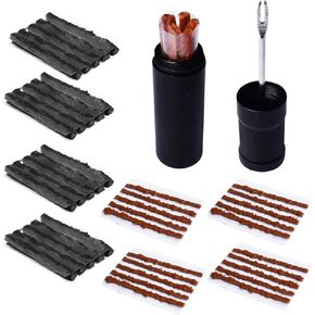 Bike Tubeless Tire Tyre Repair Kit Plugger Plugs Tool Repair Tires Fix Flat Puncture MTB and Road Mountain Bicycle +45 Strips (20 x1.5 mm + 5 x 2.5 mm + 20 x 3.5 mm)