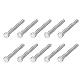 METALLIXITY Hex Bolts (5/16-18x3-1/2") 15Pcs, 304 Stainless Steel UNC Fully Threaded Hex Head Screw Bolt Machine Screws - for Furniture Repair, Silver