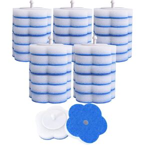 Disposable Toilet Bowl Brush with 40 Toilte Wand Refills, Toilet Bowl Cleaner Wands, Toilet Cleaning System Starter Kit