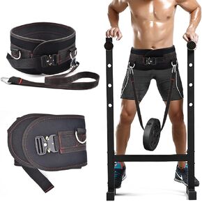 Fitness Dip Belt for Men and Women, Adjustable Size Weight Belt for Weightlifting, Pull Ups, Power Strength Cross Training, Bodybuilding Workouts Dumbbell Belt