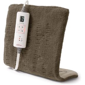 Sunbeam Premium Heating Pad with XpressHeat Technology, Standard Size, Brown
