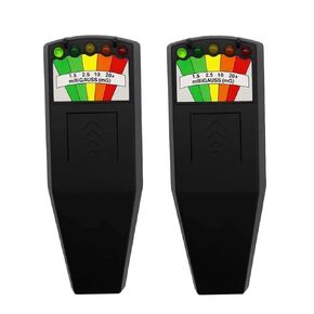 2 Pack EMF Meter, Handheld LED EMF Meter Magnetic Field Ghost Hunting Paranormal Equipment Tester Portable Counter