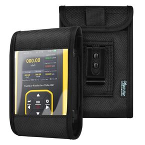 Beautyflier Radiation Monitor Meter Portable Carrying Case, Travel Carrying Storage Bag, Protective and Dust-Proof Belt Clip Pouch Compatible with Geiger Counter Nuclear Radiation Detector, Case Only